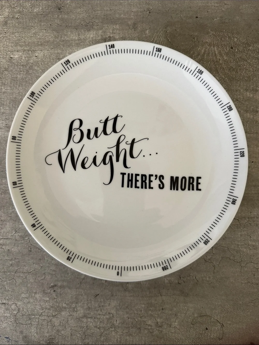 Z Gallerie White Porcelain “Wait For Dessert “ Set Of Four 7.5” Plates